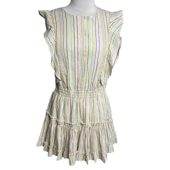 MISA Los Angeles X REVOLVE Cielle Dress in Ivory Multi Lurex SZ M - Picture 8 of 9